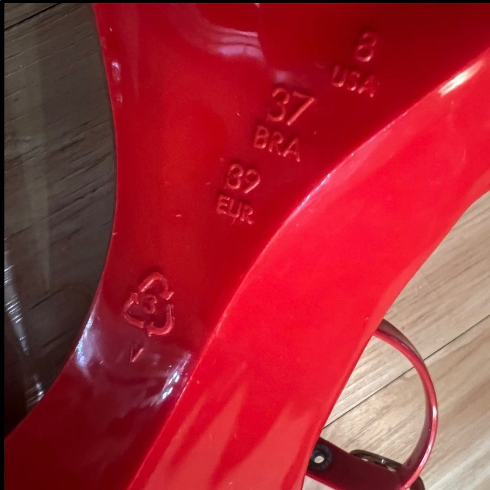 Melissa Red Floral Bow Ankle-Strap Sandals - Picture 13 of 16